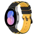 22mm ツートンカラー 多孔質シリコン時計バンド、Samsung Galaxy Watch3 45mm用、Samsung Galaxy Watch 46mm用、Samsung Gear S3 Classic用、Samsung Gear S3 Frontier用