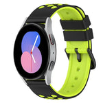 22mm ツートンカラー 多孔質シリコン時計バンド、Samsung Galaxy Watch3 45mm用、Samsung Galaxy Watch 46mm用、Samsung Gear S3 Classic用、Samsung Gear S3 Frontier用