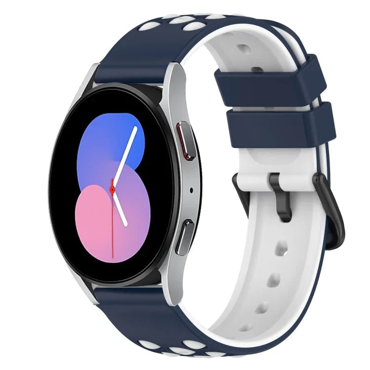 22mm ツートンカラー 多孔質シリコン時計バンド、Samsung Galaxy Watch3 45mm用、Samsung Galaxy Watch 46mm用、Samsung Gear S3 Classic用、Samsung Gear S3 Frontier用