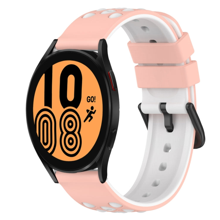 22mm ツートンカラー シリコンウォッチバンド、Samsung Galaxy Watch4 40mm用、Samsung Galaxy Watch4 Classic 42mm用、Samsung Galaxy Watch4 Classic 46mm用、Samsung Galaxy Watch Active2 40mm用