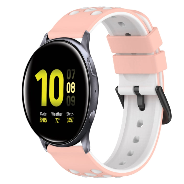 22mm ツートーンシリコンウォッチバンド、Samsung Galaxy Watch Active2 44mm用、Samsung Galaxy Watch 42mm用