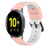 22mm ツートーンシリコンウォッチバンド、Samsung Galaxy Watch Active2 44mm用、Samsung Galaxy Watch 42mm用