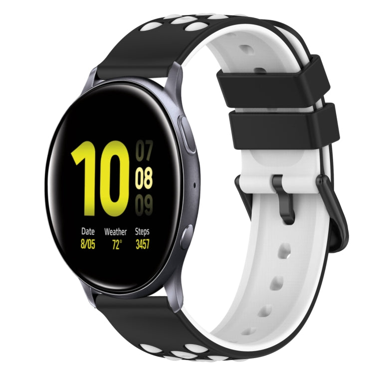 22mm ツートーンシリコンウォッチバンド、Samsung Galaxy Watch Active2 44mm用、Samsung Galaxy Watch 42mm用