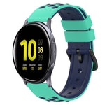22mm ツートーンシリコンウォッチバンド、Samsung Galaxy Watch Active2 44mm用、Samsung Galaxy Watch 42mm用
