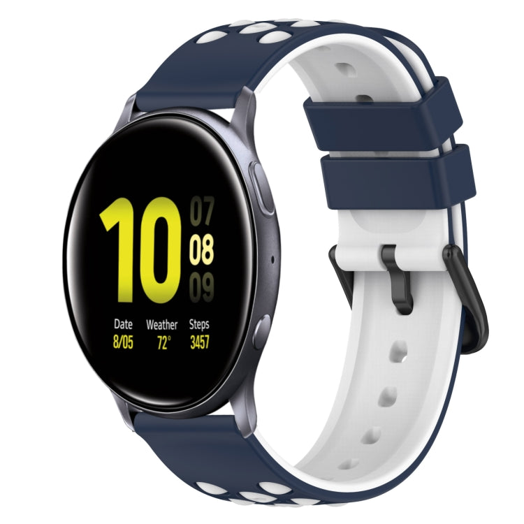 22mm ツートーンシリコンウォッチバンド、Samsung Galaxy Watch Active2 44mm用、Samsung Galaxy Watch 42mm用