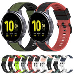22mm ツートーンシリコンウォッチバンド、Samsung Galaxy Watch Active2 44mm用、Samsung Galaxy Watch 42mm用