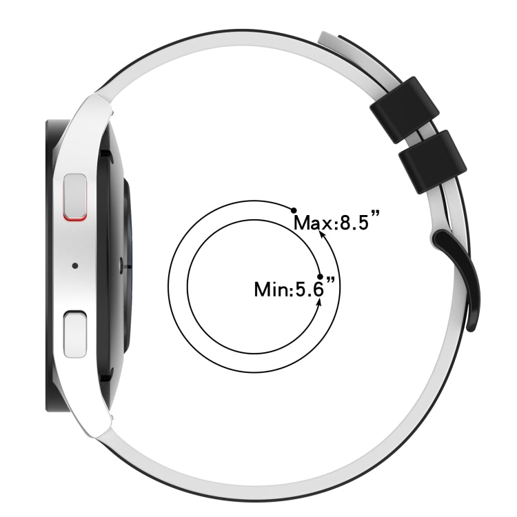 22mm ツートーンシリコンウォッチバンド、Samsung Galaxy Watch Active2 44mm用、Samsung Galaxy Watch 42mm用