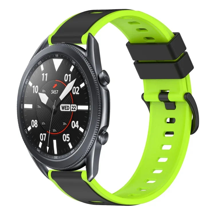 22mm ツートンカラーシリコンウォッチバンド、Samsung Galaxy Watch3 45mm用、Samsung Galaxy Watch 46mm用、Samsung Gear S3 Classic用、Samsung Gear S3 Frontier用