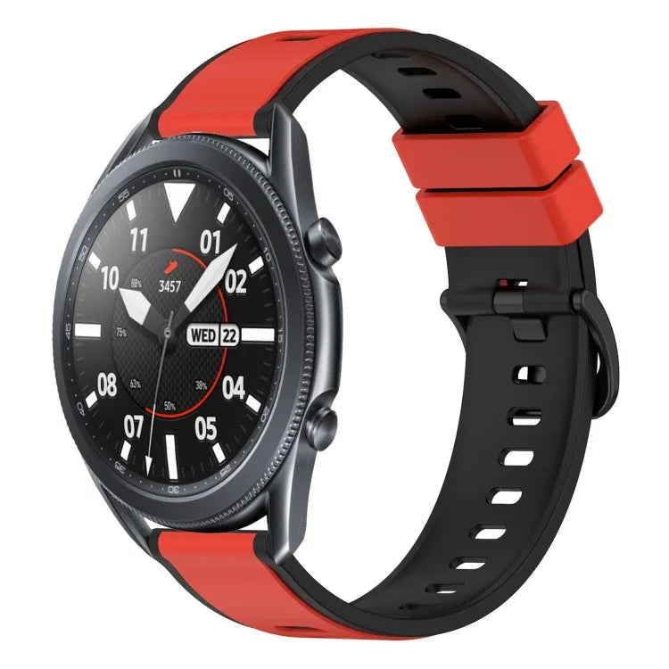 22mm ツートンカラーシリコンウォッチバンド、Samsung Galaxy Watch3 45mm用、Samsung Galaxy Watch 46mm用、Samsung Gear S3 Classic用、Samsung Gear S3 Frontier用