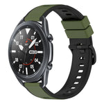 22mm ツートンカラーシリコンウォッチバンド、Samsung Galaxy Watch3 45mm用、Samsung Galaxy Watch 46mm用、Samsung Gear S3 Classic用、Samsung Gear S3 Frontier用