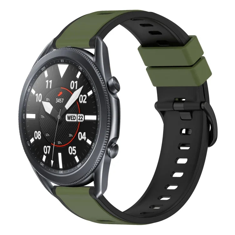 22mm ツートンカラーシリコンウォッチバンド、Samsung Galaxy Watch3 45mm用、Samsung Galaxy Watch 46mm用、Samsung Gear S3 Classic用、Samsung Gear S3 Frontier用