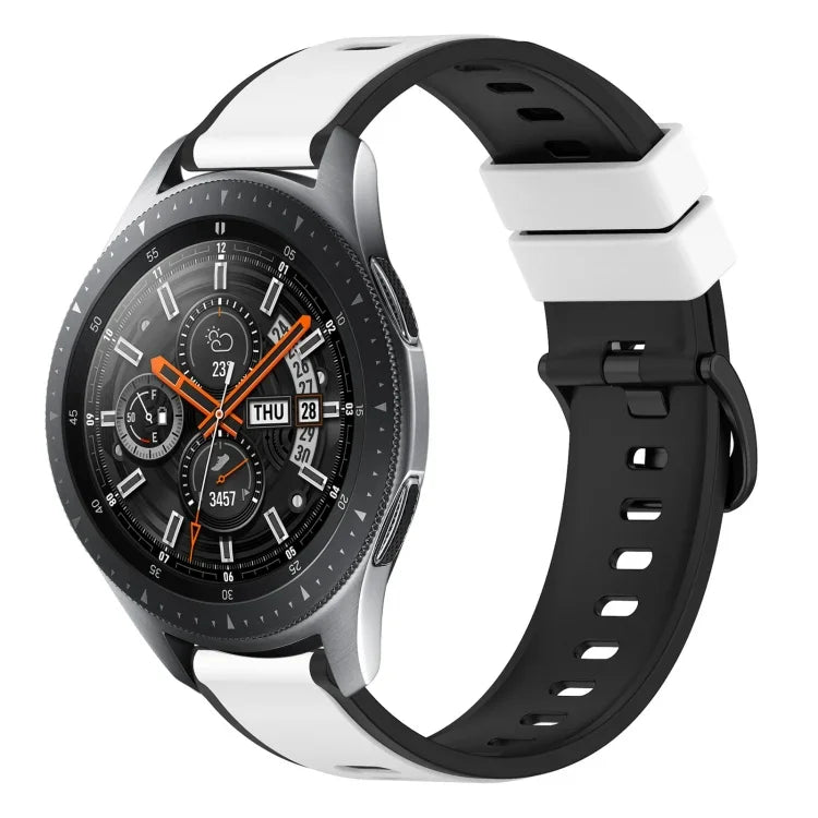22mm ツートンカラーシリコンウォッチバンド、Samsung Galaxy Watch3 45mm用、Samsung Galaxy Watch 46mm用、Samsung Gear S3 Classic用、Samsung Gear S3 Frontier用