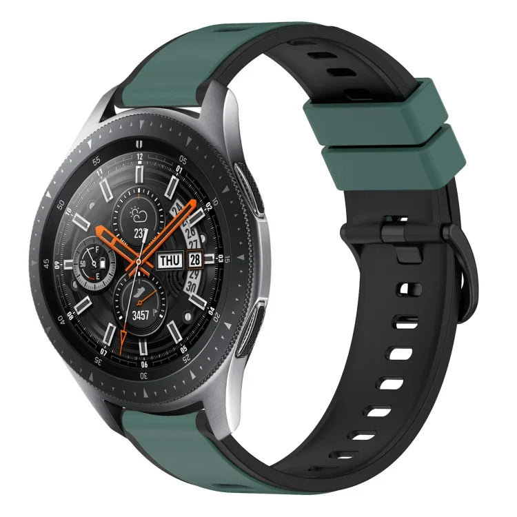 22mm ツートンカラーシリコンウォッチバンド、Samsung Galaxy Watch3 45mm用、Samsung Galaxy Watch 46mm用、Samsung Gear S3 Classic用、Samsung Gear S3 Frontier用