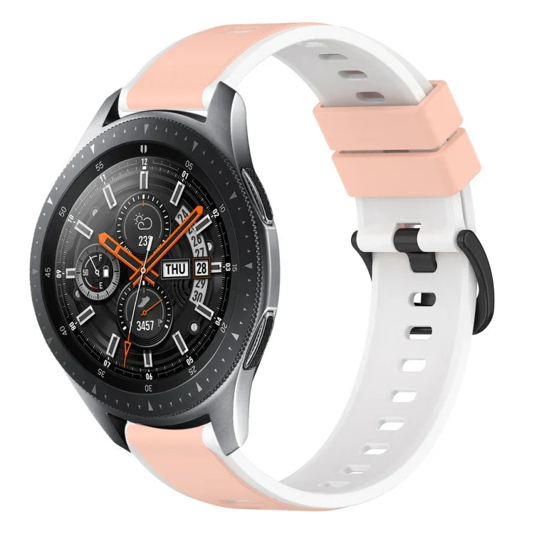 22mm ツートンカラーシリコンウォッチバンド、Samsung Galaxy Watch3 45mm用、Samsung Galaxy Watch 46mm用、Samsung Gear S3 Classic用、Samsung Gear S3 Frontier用