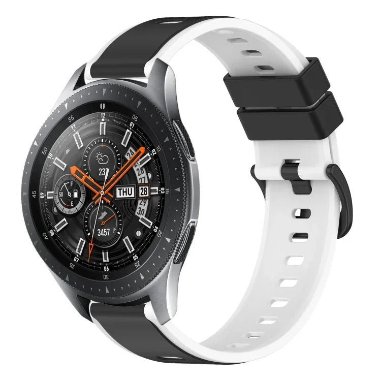 22mm ツートンカラーシリコンウォッチバンド、Samsung Galaxy Watch3 45mm用、Samsung Galaxy Watch 46mm用、Samsung Gear S3 Classic用、Samsung Gear S3 Frontier用