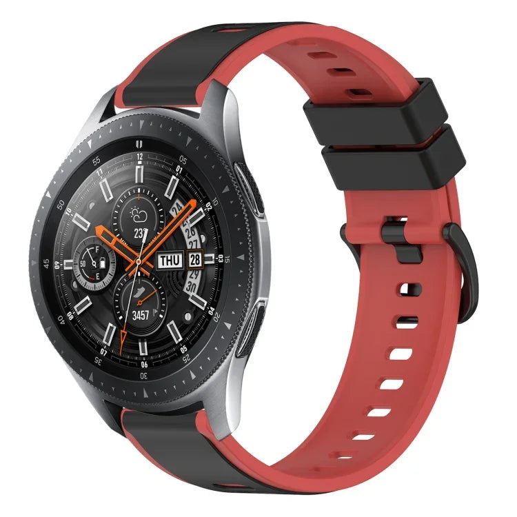 22mm ツートンカラーシリコンウォッチバンド、Samsung Galaxy Watch3 45mm用、Samsung Galaxy Watch 46mm用、Samsung Gear S3 Classic用、Samsung Gear S3 Frontier用