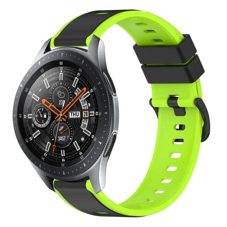 22mm ツートンカラーシリコンウォッチバンド、Samsung Galaxy Watch3 45mm用、Samsung Galaxy Watch 46mm用、Samsung Gear S3 Classic用、Samsung Gear S3 Frontier用