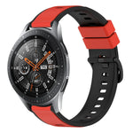 22mm ツートンカラーシリコンウォッチバンド、Samsung Galaxy Watch3 45mm用、Samsung Galaxy Watch 46mm用、Samsung Gear S3 Classic用、Samsung Gear S3 Frontier用