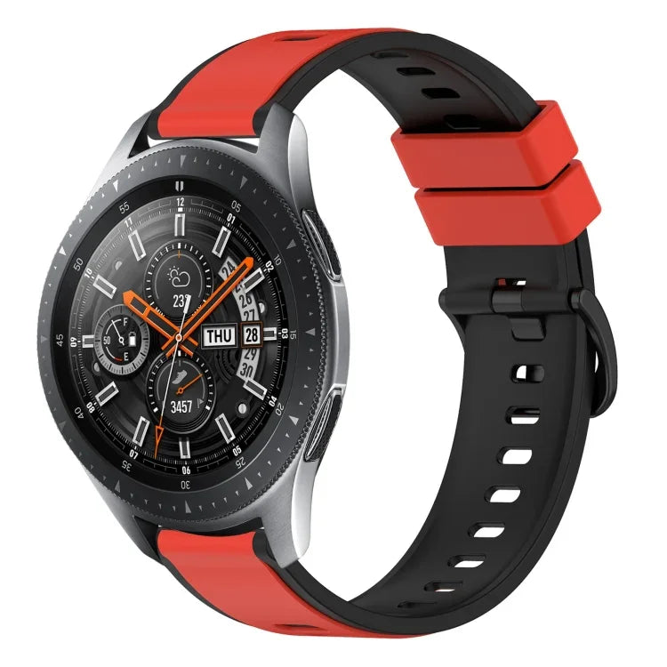 22mm ツートンカラーシリコンウォッチバンド、Samsung Galaxy Watch3 45mm用、Samsung Galaxy Watch 46mm用、Samsung Gear S3 Classic用、Samsung Gear S3 Frontier用