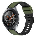 22mm ツートンカラーシリコンウォッチバンド、Samsung Galaxy Watch3 45mm用、Samsung Galaxy Watch 46mm用、Samsung Gear S3 Classic用、Samsung Gear S3 Frontier用