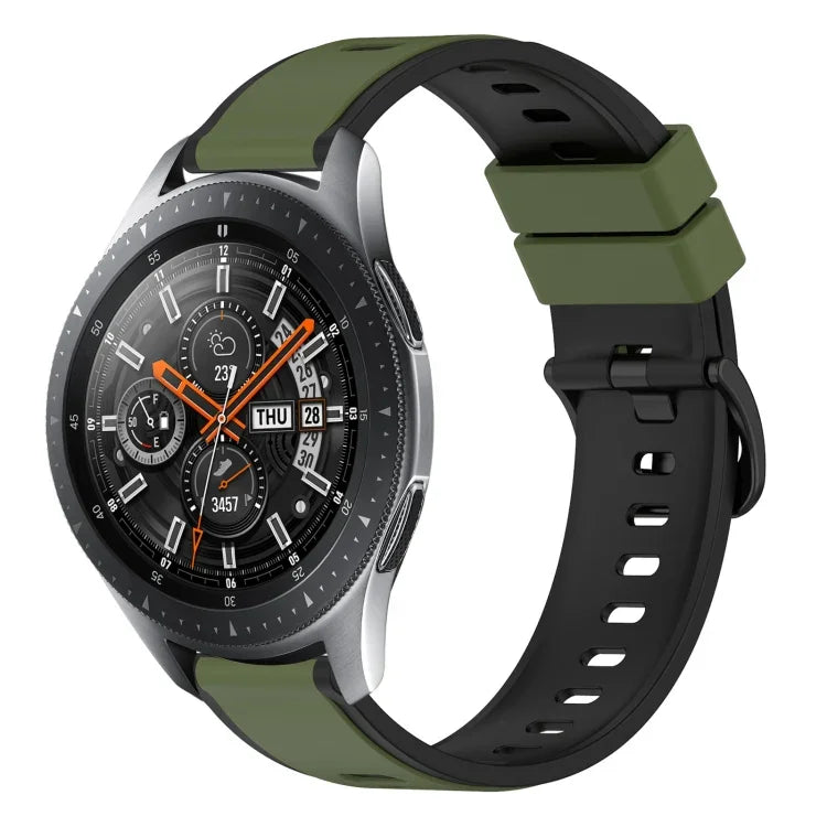 22mm ツートンカラーシリコンウォッチバンド、Samsung Galaxy Watch3 45mm用、Samsung Galaxy Watch 46mm用、Samsung Gear S3 Classic用、Samsung Gear S3 Frontier用