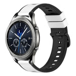 22mm ツートンカラーシリコンウォッチバンド、Samsung Galaxy Watch3 45mm用、Samsung Galaxy Watch 46mm用、Samsung Gear S3 Classic用、Samsung Gear S3 Frontier用