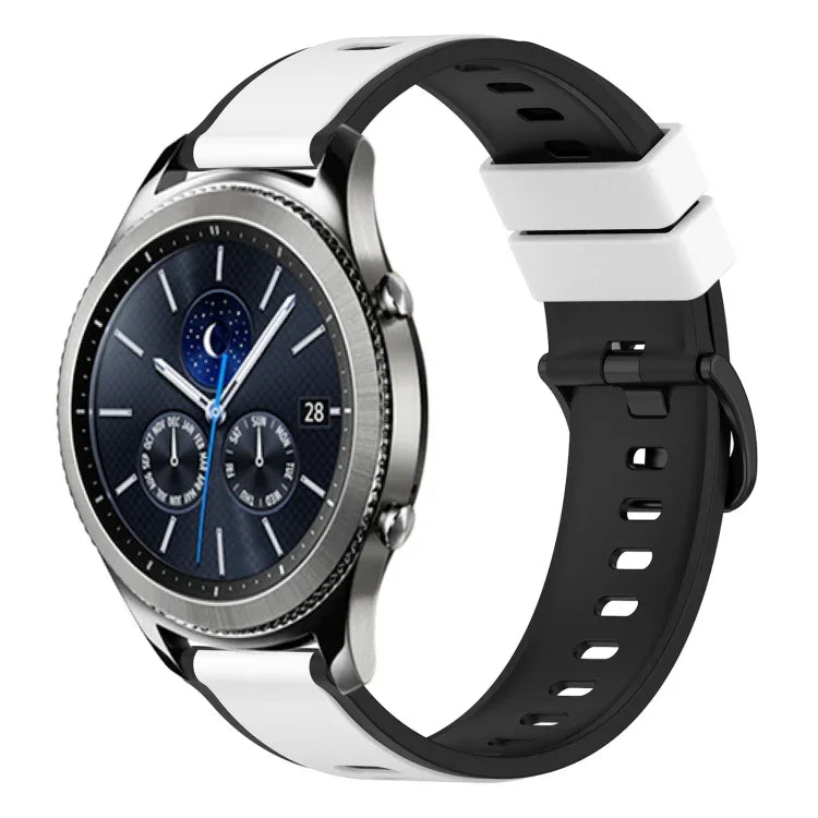 22mm ツートンカラーシリコンウォッチバンド、Samsung Galaxy Watch3 45mm用、Samsung Galaxy Watch 46mm用、Samsung Gear S3 Classic用、Samsung Gear S3 Frontier用