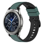 22mm ツートンカラーシリコンウォッチバンド、Samsung Galaxy Watch3 45mm用、Samsung Galaxy Watch 46mm用、Samsung Gear S3 Classic用、Samsung Gear S3 Frontier用