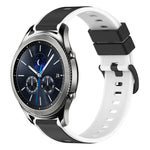 22mm ツートンカラーシリコンウォッチバンド、Samsung Galaxy Watch3 45mm用、Samsung Galaxy Watch 46mm用、Samsung Gear S3 Classic用、Samsung Gear S3 Frontier用