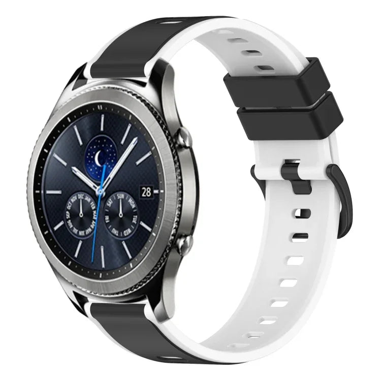 22mm ツートンカラーシリコンウォッチバンド、Samsung Galaxy Watch3 45mm用、Samsung Galaxy Watch 46mm用、Samsung Gear S3 Classic用、Samsung Gear S3 Frontier用