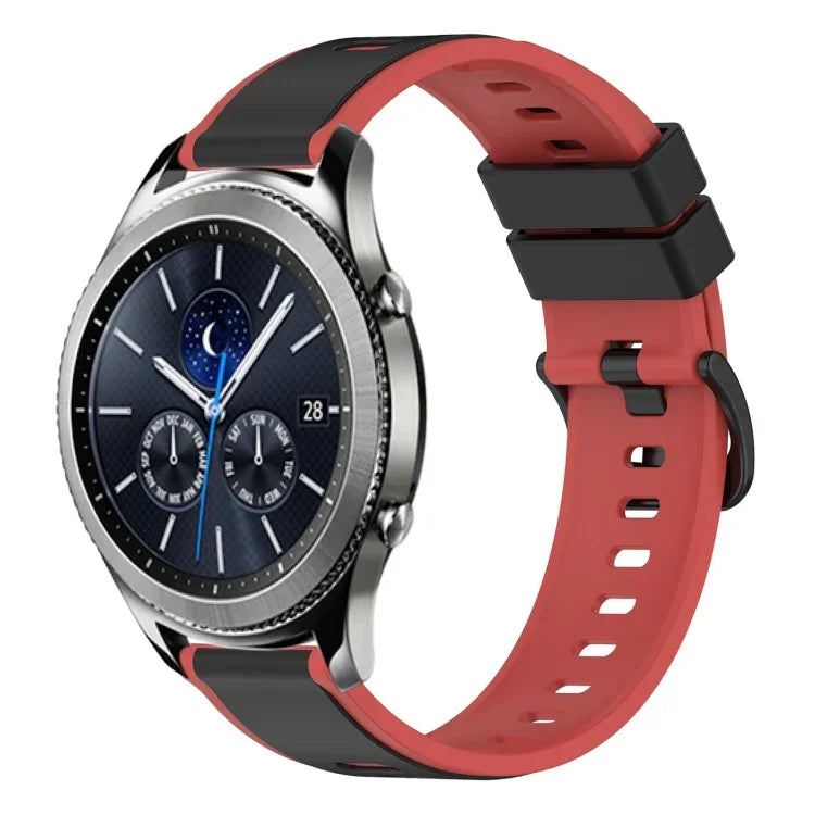 22mm ツートンカラーシリコンウォッチバンド、Samsung Galaxy Watch3 45mm用、Samsung Galaxy Watch 46mm用、Samsung Gear S3 Classic用、Samsung Gear S3 Frontier用