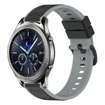 22mm ツートンカラーシリコンウォッチバンド、Samsung Galaxy Watch3 45mm用、Samsung Galaxy Watch 46mm用、Samsung Gear S3 Classic用、Samsung Gear S3 Frontier用