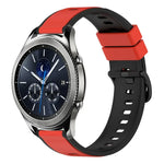 22mm ツートンカラーシリコンウォッチバンド、Samsung Galaxy Watch3 45mm用、Samsung Galaxy Watch 46mm用、Samsung Gear S3 Classic用、Samsung Gear S3 Frontier用