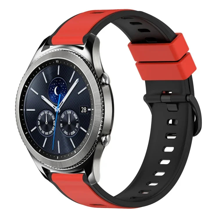 22mm ツートンカラーシリコンウォッチバンド、Samsung Galaxy Watch3 45mm用、Samsung Galaxy Watch 46mm用、Samsung Gear S3 Classic用、Samsung Gear S3 Frontier用