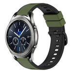 22mm ツートンカラーシリコンウォッチバンド、Samsung Galaxy Watch3 45mm用、Samsung Galaxy Watch 46mm用、Samsung Gear S3 Classic用、Samsung Gear S3 Frontier用