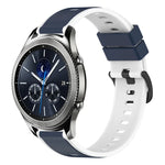 22mm ツートンカラーシリコンウォッチバンド、Samsung Galaxy Watch3 45mm用、Samsung Galaxy Watch 46mm用、Samsung Gear S3 Classic用、Samsung Gear S3 Frontier用