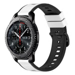 22mm ツートンカラーシリコンウォッチバンド、Samsung Galaxy Watch3 45mm用、Samsung Galaxy Watch 46mm用、Samsung Gear S3 Classic用、Samsung Gear S3 Frontier用