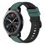 22mm ツートンカラーシリコンウォッチバンド、Samsung Galaxy Watch3 45mm用、Samsung Galaxy Watch 46mm用、Samsung Gear S3 Classic用、Samsung Gear S3 Frontier用