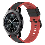22mm ツートンカラーシリコンウォッチバンド、Samsung Galaxy Watch3 45mm用、Samsung Galaxy Watch 46mm用、Samsung Gear S3 Classic用、Samsung Gear S3 Frontier用