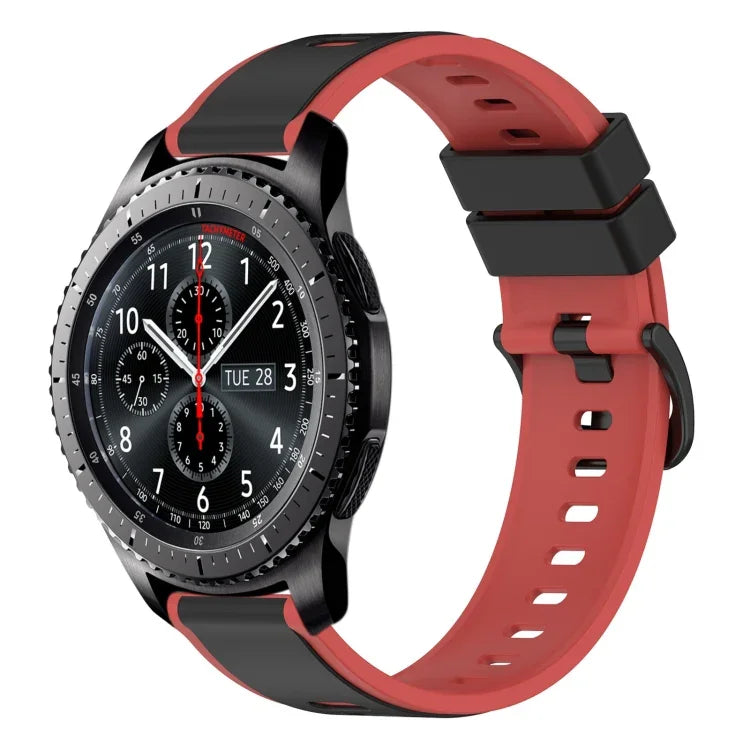 22mm ツートンカラーシリコンウォッチバンド、Samsung Galaxy Watch3 45mm用、Samsung Galaxy Watch 46mm用、Samsung Gear S3 Classic用、Samsung Gear S3 Frontier用