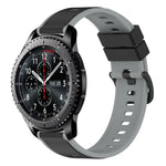 22mm ツートンカラーシリコンウォッチバンド、Samsung Galaxy Watch3 45mm用、Samsung Galaxy Watch 46mm用、Samsung Gear S3 Classic用、Samsung Gear S3 Frontier用