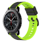 22mm ツートンカラーシリコンウォッチバンド、Samsung Galaxy Watch3 45mm用、Samsung Galaxy Watch 46mm用、Samsung Gear S3 Classic用、Samsung Gear S3 Frontier用