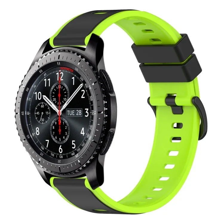 22mm ツートンカラーシリコンウォッチバンド、Samsung Galaxy Watch3 45mm用、Samsung Galaxy Watch 46mm用、Samsung Gear S3 Classic用、Samsung Gear S3 Frontier用