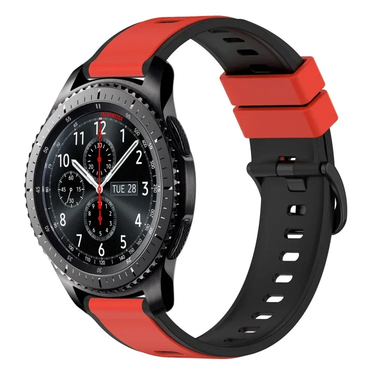 22mm ツートンカラーシリコンウォッチバンド、Samsung Galaxy Watch3 45mm用、Samsung Galaxy Watch 46mm用、Samsung Gear S3 Classic用、Samsung Gear S3 Frontier用