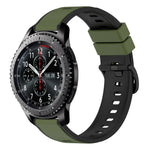 22mm ツートンカラーシリコンウォッチバンド、Samsung Galaxy Watch3 45mm用、Samsung Galaxy Watch 46mm用、Samsung Gear S3 Classic用、Samsung Gear S3 Frontier用