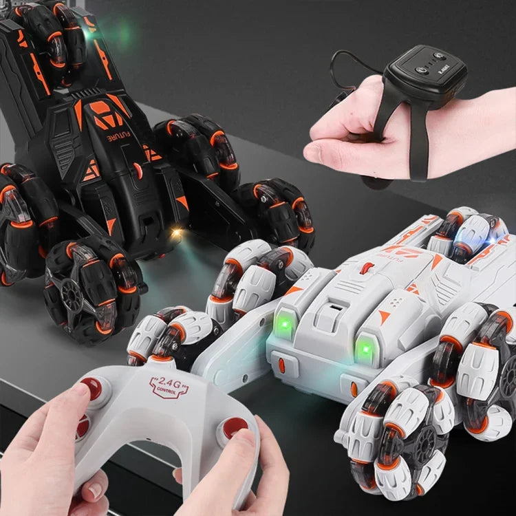 MoFun 五輪スタントカー 360度スイングアーム 2.4G 多機能 RCカー, シングルコントロール, ダブルコントロール