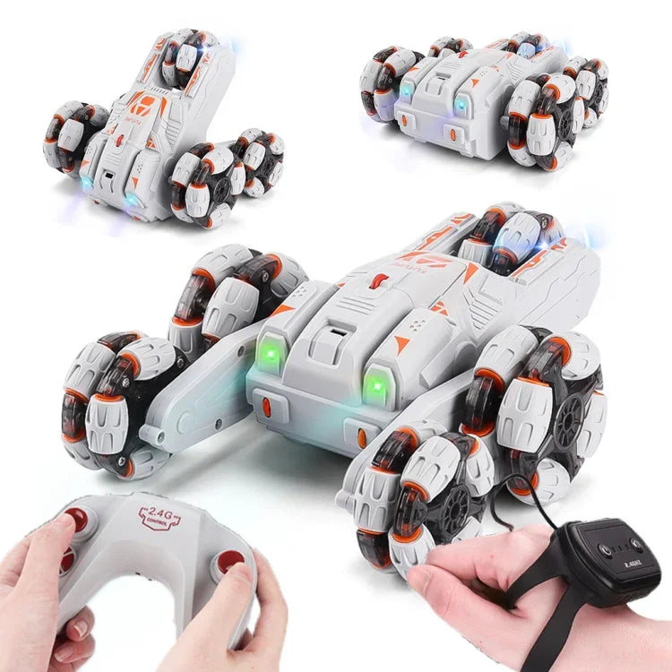 MoFun 五輪スタントカー 360度スイングアーム 2.4G 多機能 RCカー, シングルコントロール, ダブルコントロール