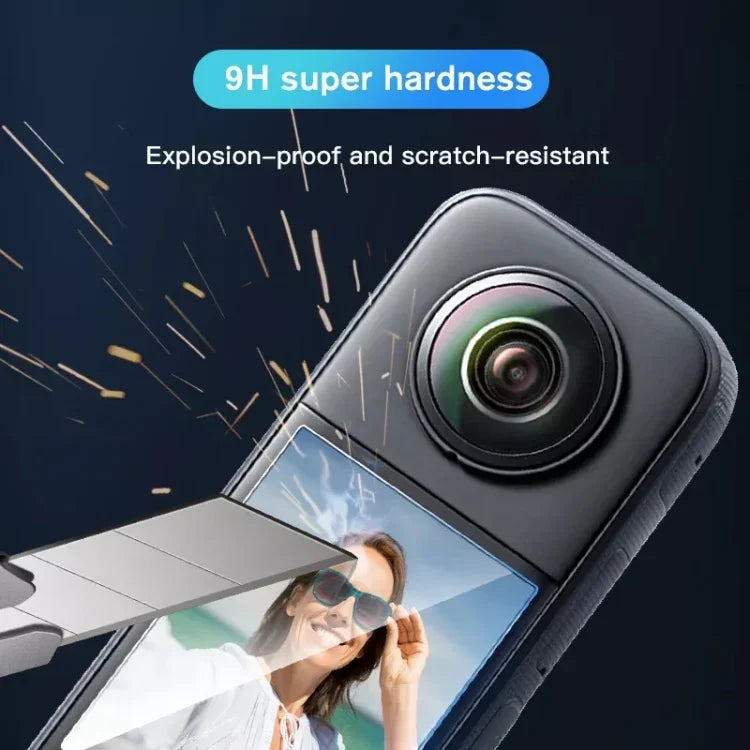 Insta360 X3 STARTRC用2枚セット透明HD曲面保護フィルム、Insta360 X3用