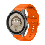 波模様ドット単色バックルシリコンウォッチバンド、Samsung Galaxy Watch 5 / 5 Pro用、Samsung Galaxy Watch 4用