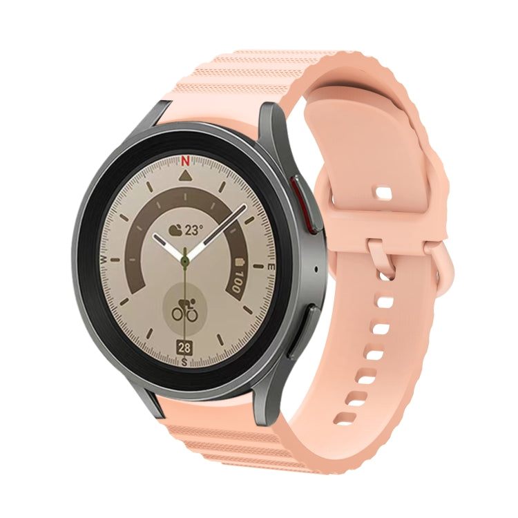 波模様ドット単色バックルシリコンウォッチバンド、Samsung Galaxy Watch 5 / 5 Pro用、Samsung Galaxy Watch 4用